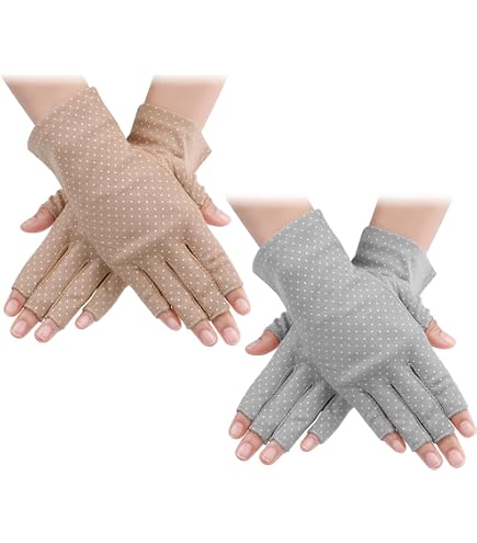 Cyhamse Gants Protection UV Femme - Gants Cyclisme Antidérapants Écran Tactile Respirants