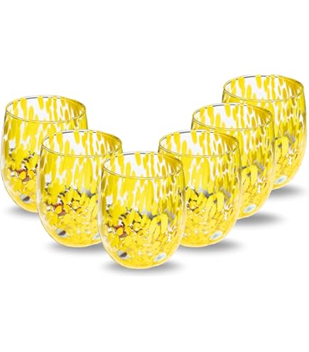 Set 6 Bicchieri Da Acqua Evviva - Vetro Decorato Mozart, 320 Ml, Lavabili In Lavastoviglie