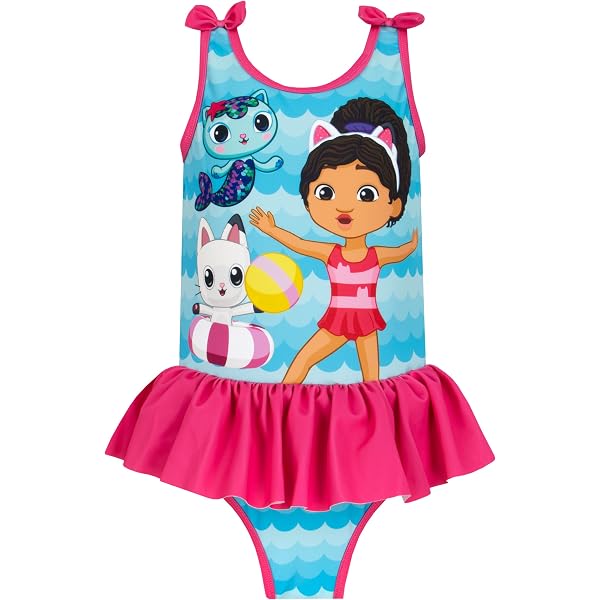Sac à Dos Piscine Gabby's Dollhouse - Sac De Natation Enfant Rose Avec Motifs Fun