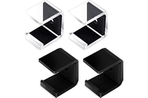 MAITYS 4 x Hockeyschläger-Aufhänger, Organizer, Eishockeyschläger, Wandhalterung, Acryl-Hockeyschläger-Halter mit Installationszubehör für Sportaufbewahrung, horizontale Anzeige, 2 Farben