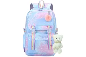 FSRONGXI Mochila escolar para niñas, bonita mochila escolar de gran capacidad, mochila casual para adolescentes