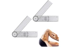 PCSFOE Pack De 2 Goniometre,Goniometre Kiné,Physiothérapie Goniomètre, Physiothérapie Rapporteur,Adapté Aux Médecins, Designers, Charpentiers, Architectes, Enseignants, Ingénieurs