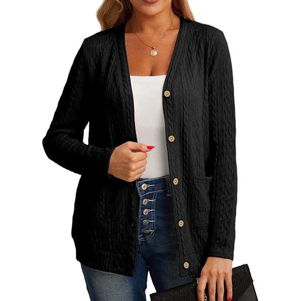 Ietaoo Gilet Long Femme Été Cardigan Tricot Léger Manches Longues Ouvert - Élégant Et Confortable