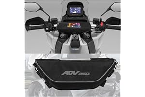 QIBOZNG Motorrad Lenkertasche Für HO&NDA ADV350 Adv350 ADV 350 Motorrad Zubehör Wasserdicht Und Staubdicht Lenker Lagerung Tasche Navigation Tasche(Black Logo4)