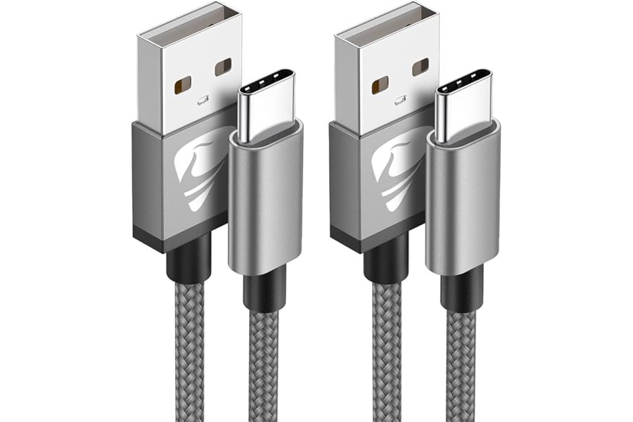 Yosou USB C Charger Cable 2M 2Pack USB A to USB C Type C Charger Fast Charging 3A Lead Braided for Samsung Galaxy S22 S21 S20,Pixel 8 7 6,PS5,Switch