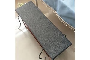 Waigg Kii 4cm Bench Cushion 2 3 Seater Indoor Outdoor,Thick Garden Bench Seat Cushion Pad 100/120cm,Long Chair Bench Cushion for Dining Patio (120x40x4cm,M)
