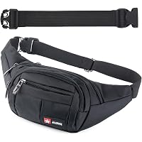 Xavi Brusttasche Damen Leder Hüfttasche Herren Gürteltasche Schwarz