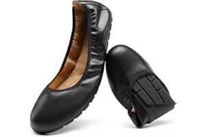 DREAM PAIRS Damen Ballerinas Faltbar Runde Zehen Elegante Bequeme Slipper Schuhe für Partys Büro den Alltag