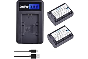 DuraPro 2 baterías NP-FH50 NP-FH50 + cargador USB LCD para Sony NP-FH30, NP-FH40, NP-FH50, NP-FH60, NP-FH70 serie H; Sony DCR-SR32, DCR-SR33, DCR-SR35, DCR -SR36, DCR-SR37, DCR-SR37, DCR-SR37 38
