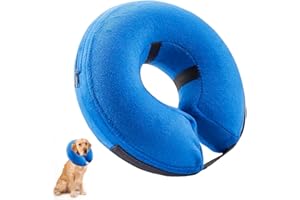 GAIZOIHIUM Dog Cone Inflatable Dog Collars for After Surgery Dog Cone Collar Dog Donut Collar Dog Cones After Surgery Soft Recovery Collars for Dogs Does Not Block Vision Cat Recovery Collars for Dog and Cat