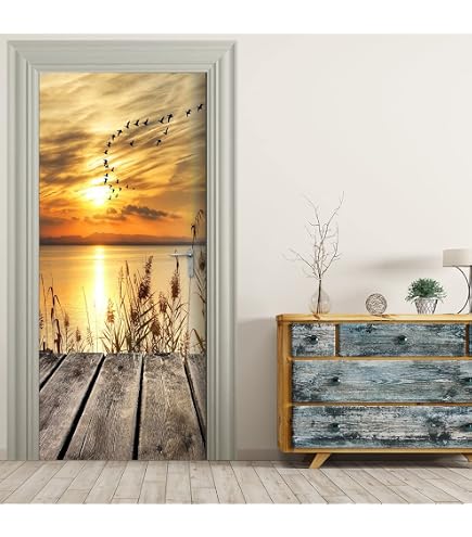 A.Monamour Türaufkleber – Selbstklebend, Marokkanischer Bogen, 77x200 Cm, PVC, Abziehbar