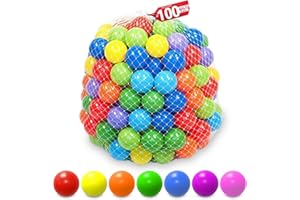 AMD Nexus 300 X Playballs, Crush-Proof, Colourful Pit Balls for Kids Baby-Approved Multi-Pack Toddler Ball Pit, Smooth Plastic Balls, No Sharp Edges, Non-Toxic & BPA Free