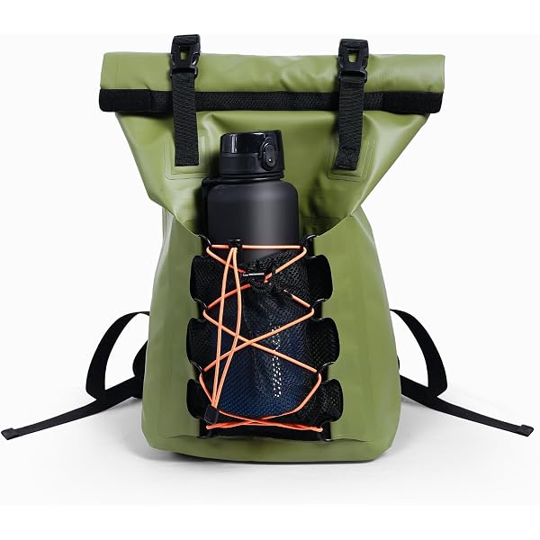 EASTSTORM Wasserdichter Rolltop-Rucksack 23 Liter – Mit Laptopfach, Reißverschlusstasche, Für Fahrrad, Trekking, Wassersport