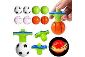 LEONSHCO Regalo di compleanno per bambini, 8 pezzi, trottola per bambini, giroscopio a LED, con manici, può essere utilizzato come regalo per feste, pensierino, riempimento pinata, give aways, divertente