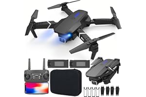 SGM-E88 4K Drone with Camera – Foldable Cameras Drone with Dual Lens Wifi RC Quadcopter 360° Rotation Stunt, Drones with Camera 4K Professional for Kids & Adults with 2 Batteries & Bag