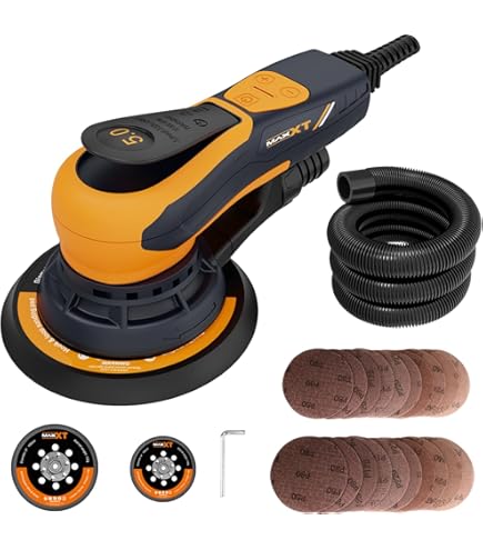 Xtract™ Pneumatic Random Orbital Sander, 88944, 5 In, Central Vacuum