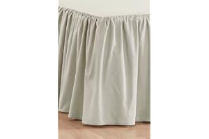 Jotex Zack Volant sängskydd – 100% högkvalitativ bomull sängkjol, höjd 60 cm – beige, 180 x 200 cm
