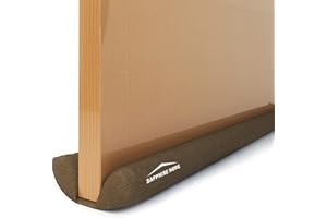 Sapphire Home Debajo de la puerta del tapón del proyecto, de 30 a 36 pulgadas, bloqueador de doble puerta ajustable, impermeable, barrido de la puerta, tapones de tiro (marrón)