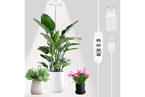 zociko Lampada Per Piante, Lampade da coltivazione indoor, 72 LEDs Lampada da Piante a Spettro Completo, timer Automatico, Altezza Regolabile 152cm, per Piante Alte Grandi e Piccole Piante da Interno