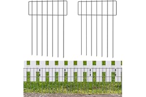 MOOACE 20 Pack Animal Barrier Fence,No Dig Dog Barrier Fencing, Rustproof Metal Wire Panels Garden Bottom Fence,43cm H X 6m Total Length