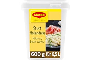 ‎MAGGI MAGGI Professional Sauce Hollandaise, vegetarisch, Ergiebigkeit von 6,5 Liter, 1er Pack (600g GastroBox)