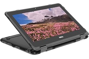 mCover Funda Compatible con DELL Chromebook 3120/3100 / 3110 de 11.6 Pulgadas 2 en 1 de la Serie educativa (no Compatible con ningún Otro Modelo de DELL) Negro
