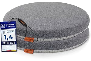 DYNMC you Juego de 2 Cojines Sillas Cocina Cojín Viscoelástico – Cojín Silla Oficina – Antideslizante, Estable, Funda Lavable, Estilo Nórdico