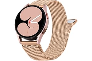 Vancle Armband für Samsung Galaxy Watch 4 Armband 40mm 44mm Damen Herren,Metall Mesh Edelstahl Ersatzarmband 20mm Uhrenarmband für Galaxy Watch 4 Classic 42mm 46mm(Roségold)