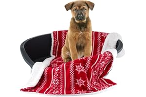 Celebright Manta Navideña para Mascotas, Manta Polar de Felpa de Lujo para Perros, Gatos o Cachorros, 72 cm x 110 cm, Diseño navideño, Lavable a máquina, Esponjosa y cálida