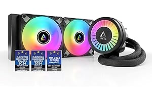 ARCTIC Liquid Freezer III 240 A-RGB - PC à refroidissement par eau, refroidisseur d’eau tout-en-un pour processeur AIO, Compatible Intel LGA1851/1700 et AMD AM5/4, Pompe à commande PWM efficace - Noir