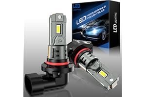 AUXIRACER Lampadina HB3 LED, 26000LM, 100W,6500K luce bianca forte, faro auto, kit di conversione alogena 12V，2 Lampadine HB3 Led