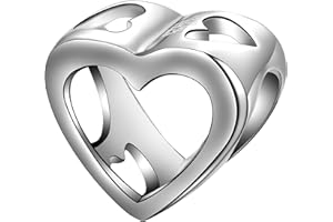 ANDANTE-Stones 925 Sterling Silber Bead Charm Herz + Organzasäckchen