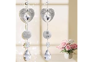 EFNHJF5 Beidseitige Kristall Sonnenfänger Sympathie Geschenke für den Verlust eines geliebten Mom Dad Tochter Sohn,Trauergeschenke Geschenke für trauernde,Beerdigung Geschenk,Einzigartige Memorial Geschenk