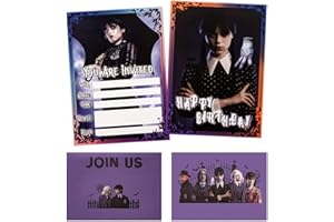 CHUKUA 12Pcs Invitations, Party Invitations Birthday, Party Invites for Girls Boys with Envelopes, Personalised Birthday Invitations for Kids, Double-Sided Printed