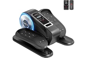 CURSOR FITNESS Under Desk Elliptical Machine, Cross Trainers with 12 Level Speeds, Pedal Exerciser with Manual & Auto Mode for Home Office