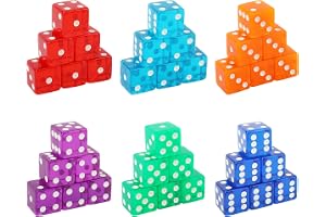 36st 19mm Craps-tärningar, Akrylgenomskinliga D6 Casino-tärningar 6-sidiga Tärningar Hasardspel Speltärningar för Kasino Tärn