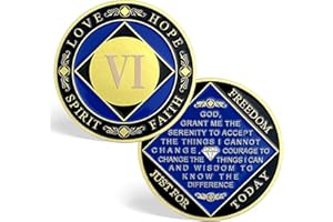 Music boxing machine CHURYUML 6 Year NA Medallions Recovery Chips Narcotics Anonymous Gifts Sobriety Addiction Recovery Gifts Narcotics Anonymous Coin