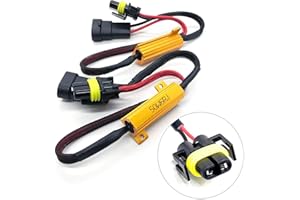O-NEX LED Resistor Kit H11 (H8, H9) HID Relay Harness Adapter Anti Flicker Error Decoder Warning Canceller