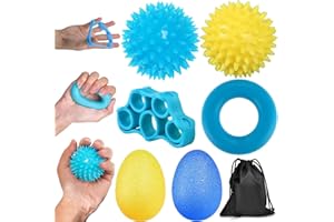 CERKKAPO Handtrainer Fingertrainer, 4 Stück Fingertrainer Handtrainer Ball, Igelball Weich Knetball,Stressball,Knetball für Hände Therapie, Arthrose Training,Griffstärkung,Lindert Stress,Angstlinderung