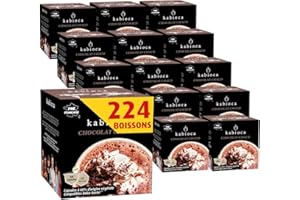 Kabioca - Chocolat Chaud riche et onctueux - 14x16 Dosettes d'origine végétale pour préparation Chocolat Chaud - Dosettes tout en un compatibles avec machine Dolce Gusto®