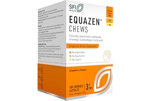Equazen Childrens Chews | Omega 3 and Omega 6 Supplement | 180 Strawberry Flavoured Chews | Clinically Researched Blend of DHA, EPA and GLA | Suitable for Children From 3 Years to Adult, 180 Capsules