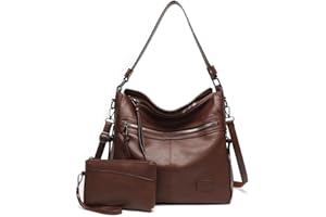 Lifetooler Set Borse Donna Ecopelle Grande Borsa Tracolla Borsetta e Portafoglio Hobo Tote Shopping Bag Borsa Ufficio Donna