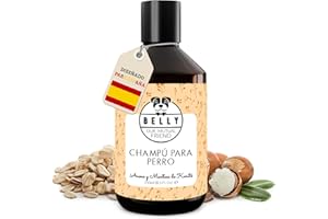BELLY OUR MUTUAL FRIEND Belly® Champu Perros Piel Sensible - con Avena y Manteca de Karité - Calma el Picor y la Irritación - Hidrata la Piel y Suaviza el Pelo - 250ml - pH Equilibrado - Vegano - para Cachorros y Adultos