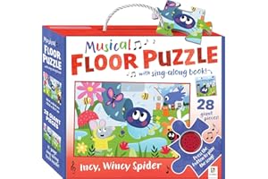Hinkler | Incy Wincy Spider Nursery Rhymes Floor Puzzle with Sounds and Story Book | Musical Nursery Rhyme Button | Story Book for Toddlers | Ages 3 Years Plus