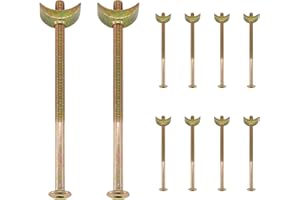 DDHOMIN 10 Sets of Furniture Connecting Bolts with Half Moon Luna Washers,M6 Furniture Connectors Fasteners (120mm)