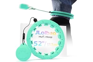 JLoibao Weighted Hula Circle Hoop for Adults With Sweet Weight Ball, Infinity Fiteness Hoop Plus Size, Include 24 Detachable Links, for Women Smart Exercise Equipment