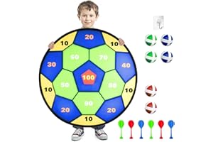 YJSDDNTY 26"/66cm Diana de Dardos para niños, Tablero de Dardos de un Solo Lado,Regalos para Fiestas de diversión Deportiva en Interiores/Exteriores para niños 3-12 niños y niñas de 10 años