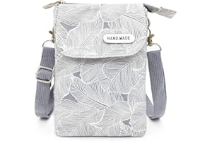 Narunii Petit Sacoche Telephone Portable Femmes,Pochette Portable Bandoulière Femme,Toile Sac Telephone Portable Femme pour Voyages,Shopping,Quotidiens