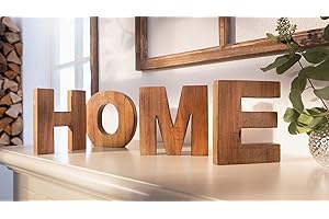 ‎DEKOLEIDENSCHAFT Dekoleidenschaft 4 TLG. Schriftzug Home aus Holz, Deko Buchstaben, 15cm hoch, Holzbuchstaben