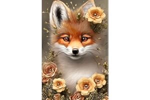 EOBROMD Diamond Painting Renard, Peinture Diamant Adulte Enfant, Broderie Diamant Kit Complet, Diamant Painting Animaux Artisanat Strass Point de Croix Painting pour Décoration Murale 30x40cm